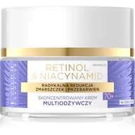 Kremy do twarzy - Eveline Cosmetics - Retinol & Nicynamid - Skoncentrowany krem multiodżywczy 70+ Na dzień - SPF20 - 50 ml - miniaturka - grafika 1