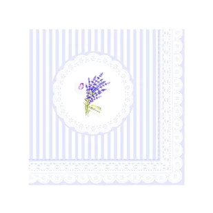 Nuova R2S R2S Serwetki deserowe 20 szt 33cm R2S Napkins wrzosy 414 LAV - Folia, papier śniadaniowy, serwetki - miniaturka - grafika 1