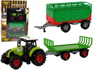 Samochody i pojazdy dla dzieci - Traktor z Przyczepką Autko Farma Import LEANToys - miniaturka - grafika 1