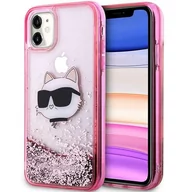 Etui i futerały do telefonów - Karl Lagerfeld KLHCN61LNCHCP iPhone 11/ XR różowy/pink hardcase Glitter Choupette Head - miniaturka - grafika 1