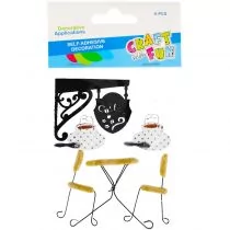 Craft with Fun Naklejki dekoracyjne kawiarnia 6 szt. - Zabawki kreatywne - miniaturka - grafika 1