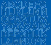 Pasmanteria - Litery samoprzylepne z połyskiem, niebieskie, 3 cm - miniaturka - grafika 1