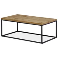 Ławy i stoliki kawowe - Stolik kawowy 110x60x45 cm, płyta MDF,Replika 3D dziki dąb, metal - czarny mat - miniaturka - grafika 1