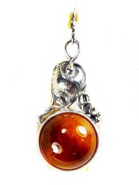 Wisiorek srebrny z bursztynem 623-1