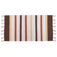 Dywany - Dywan bawełniany 80 x 150 cm brązowo-beżowy HISARLI - miniaturka - grafika 1