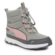 Buty dla dziewczynek - Śniegowce Puma Evolve Boot Puretex Jr 392647 03 Smokey Gray-Future Pink-Puma White - miniaturka - grafika 1