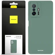 Etui i futerały do telefonów - Spacecase Etui Silicone Case Xiaomi 11T/11T Pro dark green - miniaturka - grafika 1