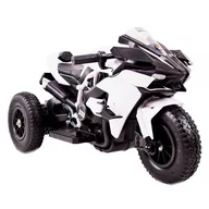 Pojazdy elektryczne dla dzieci - Import SUPER-TOYS SUPER ŚCIGACZ 12 V NOWOCZESNA BRYŁA ŚWIECĄCE KOŁA GAZ W MANETCE DWA SILNIKI/MOTOR-H MOTOR-H-AIR-WHEELS-BIAŁY - miniaturka - grafika 1