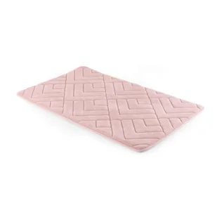Beldray® LA084699PNKUFEU7 Antibac Embroidered Memory Foam Bath Mat, Antibacterial Bathroom/Shower Mat, Anti-Slip Base, Machine Washable, Supersoft Top Layer, Pink, 50 x 80 cm - Akcesoria do odkurzaczy - miniaturka - grafika 1