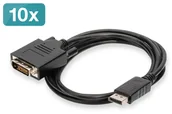 Adaptery i przejściówki - Digitus Kabel przyłączeniowy DisplayPort - DVI, 10-pak - miniaturka - grafika 1