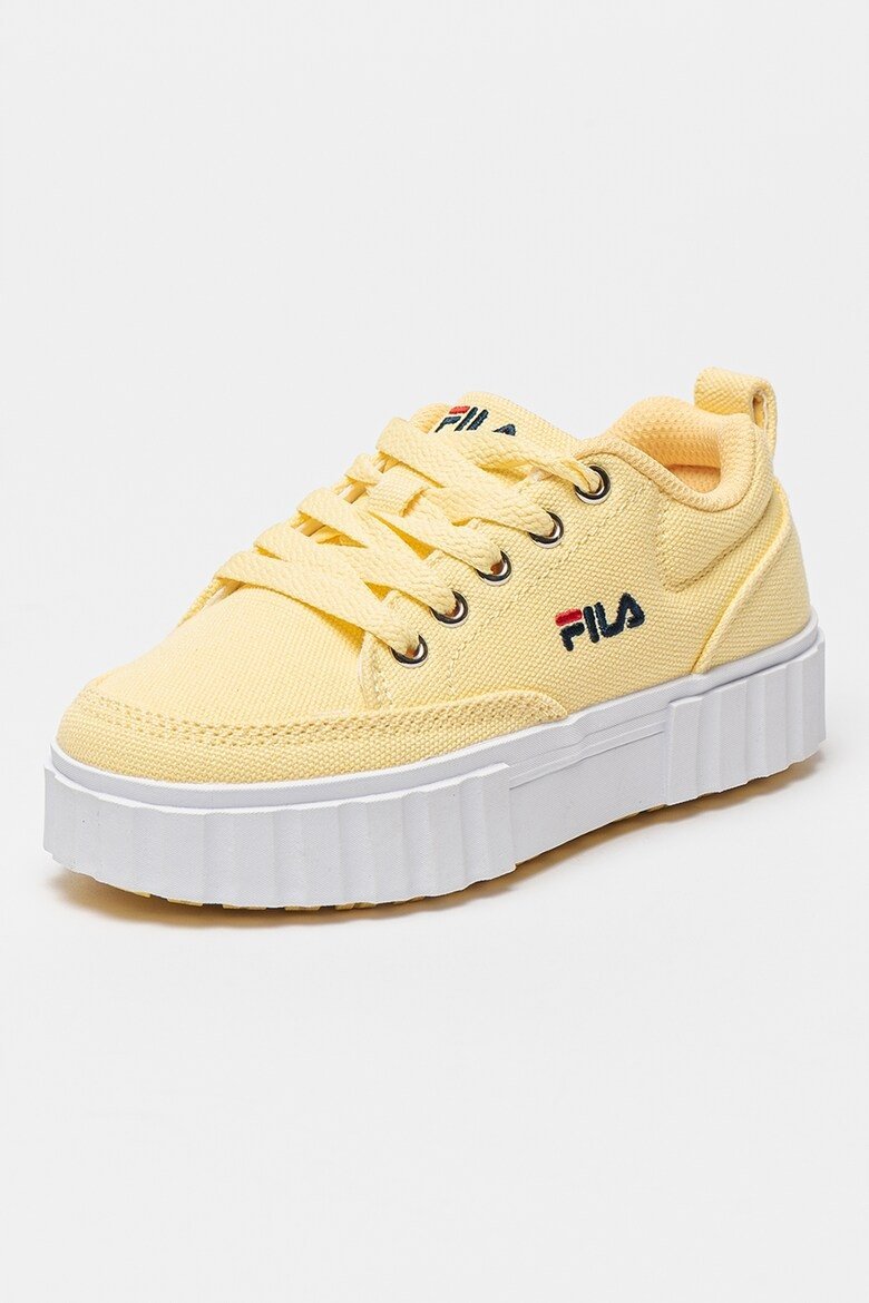 FILA TRAMPKI DZIECIĘCE Z ŻÓŁTEJ TKANINY NA BIAŁEJ PODESZWIE 28 16IA