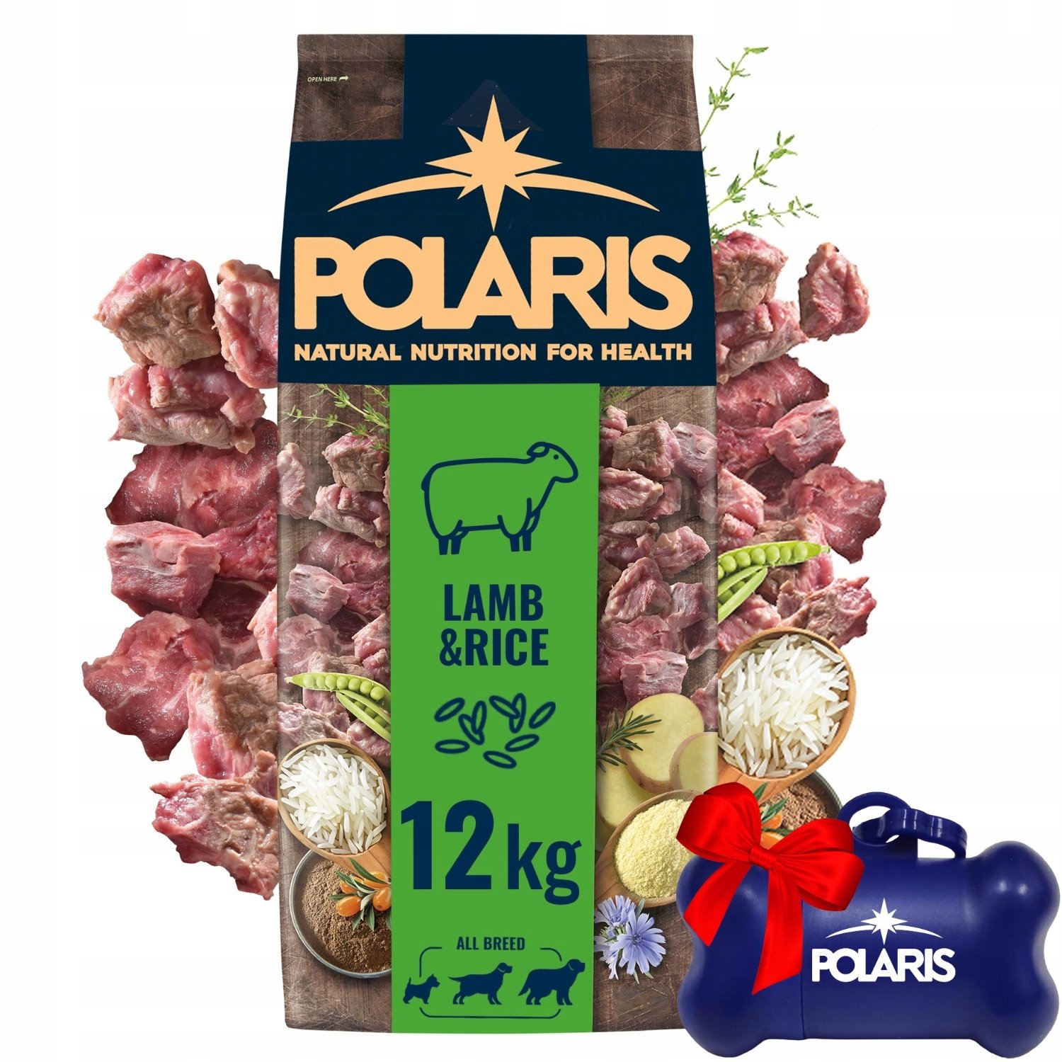 Sucha karma dla psa Polaris Jagnięcina i ryż 12 kg