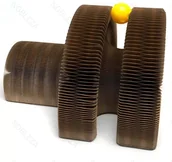 Drapaki dla kotów - Drapak dla kota harmonijka akordeon z piłeczką i magnesami - miniaturka - grafika 1