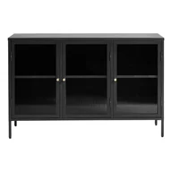 Witryny - Czarna metalowa witryna 132x85 cm Bronco – Unique Furniture - miniaturka - grafika 1