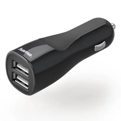 Hama Ładowarka samochodowa USB 2xUSB 12V 4.8A czarna 173609 - Ceny i opinie  na Skapiec.pl