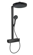 Zestawy prysznicowe - Hansgrohe Rainfinity - Zestaw prysznicowy z termostatem, średnica 36 cm, 3 strumienie,  czarny mat 26853670 - miniaturka - grafika 1