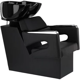 Myjnia myjka fryzjerska barberska Gaja Black do salonu fryzjerskiego barberskiego ruchoma misa ceramiczna armatura bateria słuchawka - Myjki fryzjerskie - miniaturka - grafika 1