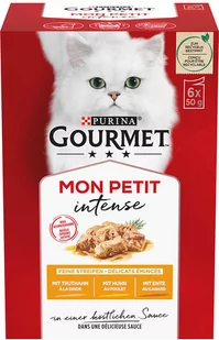 Zestaw mieszany Gourmet Mon Petit 12 x 50 g - Kaczka, kurczak, indyk - Mokra karma dla kotów - miniaturka - grafika 1