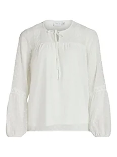 Vila Damska bluzka VIEDEE L/S TOP/SU-NOOS, Snow White, 42, Snow White, 42 - Bluzki damskie - miniaturka - grafika 1