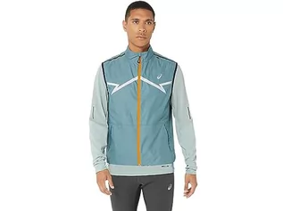 Kurtki męskie - ASICS 2011C874-400 LITE-SHOW VEST kurtka męska FOGGY TEAL Rozmiar M - grafika 1