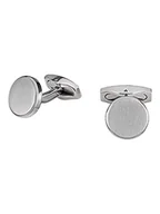 Spinki do mankietów i krawatów - Breil Spinki do mankietów CUFFLINK-CARVE ze stali dla mężczyzn, Maße: 1,4 cm, Stal nierdzewna, Bez kamieni szlachetnych - miniaturka - grafika 1