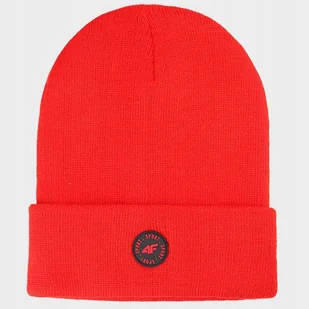 Czapka Dziecięca 4F Zimowa Beanie Pomarańczowa 4FJWAW24ACAPU444 Sportowa - Czapki dla dzieci - miniaturka - grafika 1