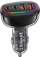 Ładowarki samochodowe - Ładowarka samochodowa Usams C34 120W Fast Charge Black (6958444902494) - miniaturka - grafika 1