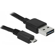 Kable komputerowe i do monitorów - Delock Kabel Micro USB AM-BM DUAL EASY-USB 2m White 84808 - miniaturka - grafika 1