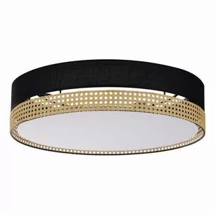 TK Lighting Plafon nowoczesny duży PAGLIA Black 60cm ratan - Lampy sufitowe - miniaturka - grafika 1