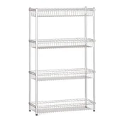 Szafy i regały magazynowe - Regał druciany z półkami/koszami, 1500x900x350 mm, 4 półki - miniaturka - grafika 1