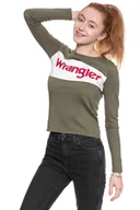 Swetry damskie - Wrangler, Sweter damski, Intarisa Knit Deep Lichen Grn W800Spw1X, rozmiar M - miniaturka - grafika 1