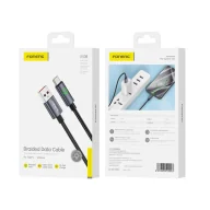 Kable USB - FONENG kabel XS08 USB-C 3A 1.2M Czarny - miniaturka - grafika 1