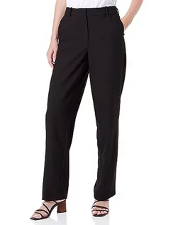 Spodnie damskie - VERO MODA Vmtessliva Mr Straight Pant Boo spodnie damskie, czarny, 34W / 30L - grafika 1