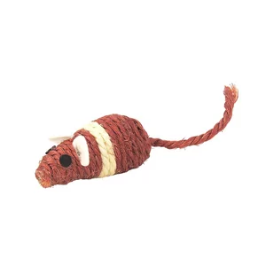 Zabawka myszka Happet K058 sizal 4,5cm brązowa - Zabawki dla kotów - miniaturka - grafika 1