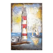 Obrazy i zdjęcia - Obraz metalowy 3D LOFT LATARNIA MORSKA 2 - miniaturka - grafika 1