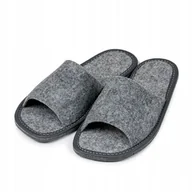 Kapcie męskie - Filcowe Kapcie Męskie Szare Klapki Dla Gości 43 - miniaturka - grafika 1