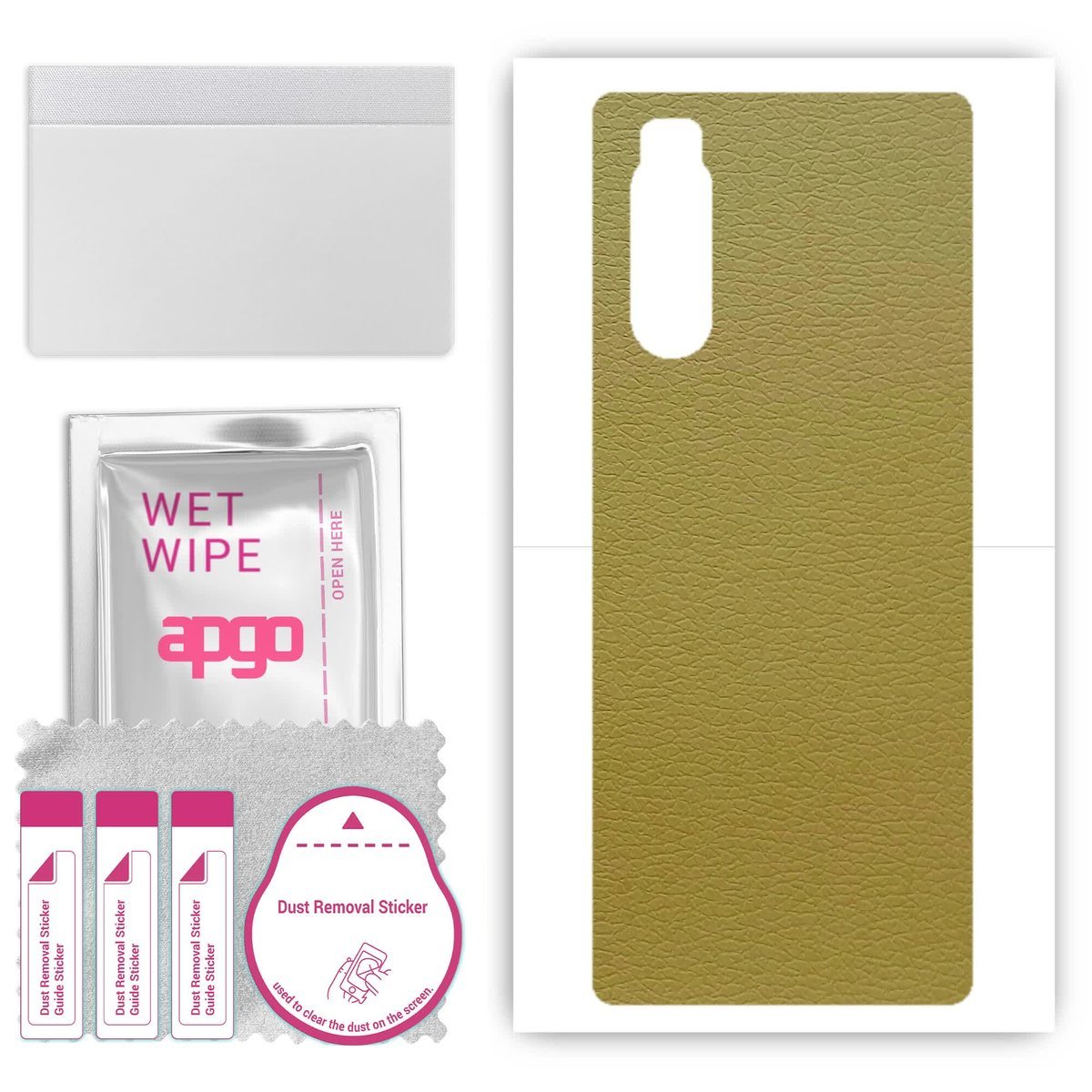 Folia naklejka skórka strukturalna na TYŁ do Sony Xperia 5 - Skóra Oliwkowa - apgo SKINS