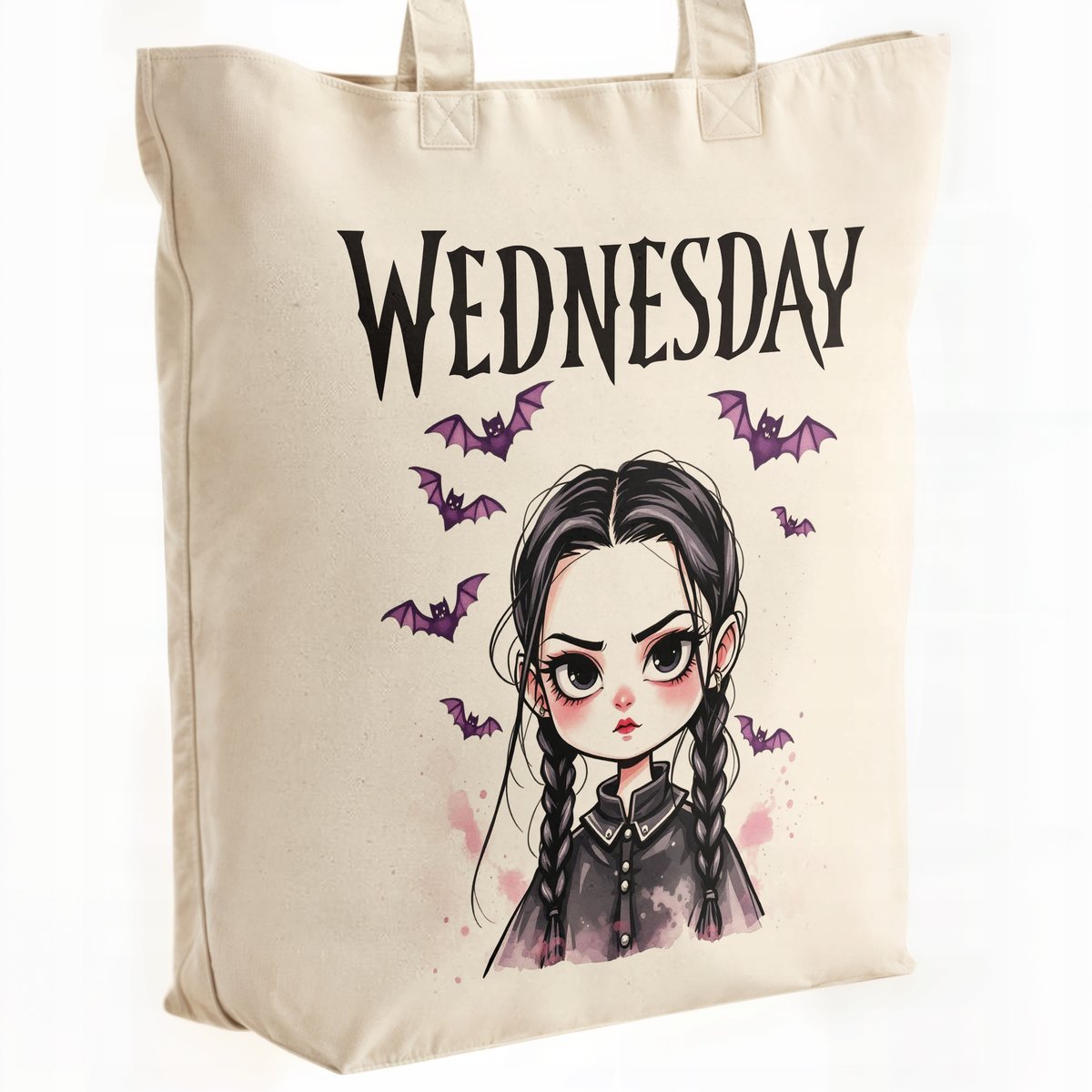 Torba bawełniana premium na zakupy Nevermore Wednesday Dla Fanów