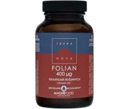 Witaminy i minerały - FOLIAN 400 mg 100 kapsułek TERRANOVA - miniaturka - grafika 1