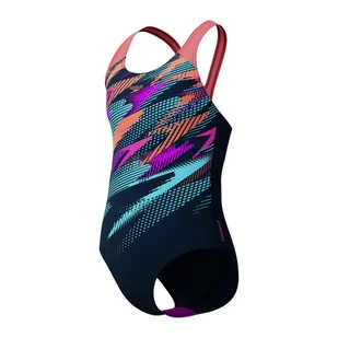 Strój pływacki jednoczęściowy dziecięcy Speedo Digital Placement Splashback - Stroje kąpielowe dla dziewczynek - miniaturka - grafika 1