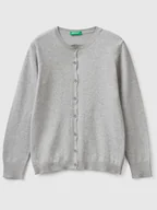 Swetry damskie - Benetton Kardigan w kolorze szarym - miniaturka - grafika 1