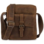 Torby męskie - Torba skórzana ciemnobrązowa AMADEO II - miniaturka - grafika 1