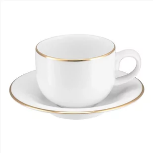 Filiżanka 230 Ml Porcelanowa Ze Spodkiem Plus Gold Villa Italia - Filiżanki - miniaturka - grafika 1