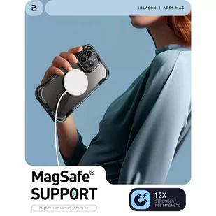 Oryginalne Etui APPLE IPHONE 15 PRO MAX SupCase IBLSN Ares MagSafe czarne - Etui i futerały do telefonów - miniaturka - grafika 3