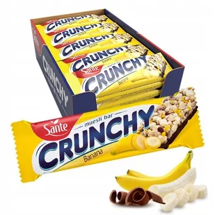 Baton Crunchy bananowy podlany czekoladą 40g - zestaw 25 sztuk - Przekąski dla dzieci Baton Crunchy bananowy podlany czekoladą 40g - zestaw 25 sztuk - Przekąski dla dzieci - miniaturka - grafika 1