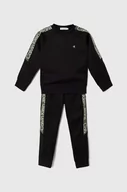 Dresy i komplety dla dziewczynek - Calvin Klein Jeans dres kolor czarny - miniaturka - grafika 1