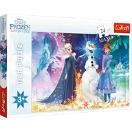 Klocki - Puzzle 24 maxi W świetle gwiazd Frozen 14265 - Trefl PAP - miniaturka - grafika 1