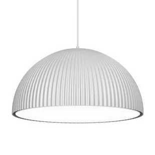 Zwieszana lampa sypialniana Gandra 5025 Shilo półokrąg kopuła metalowa biała - Lampy sufitowe - miniaturka - grafika 1