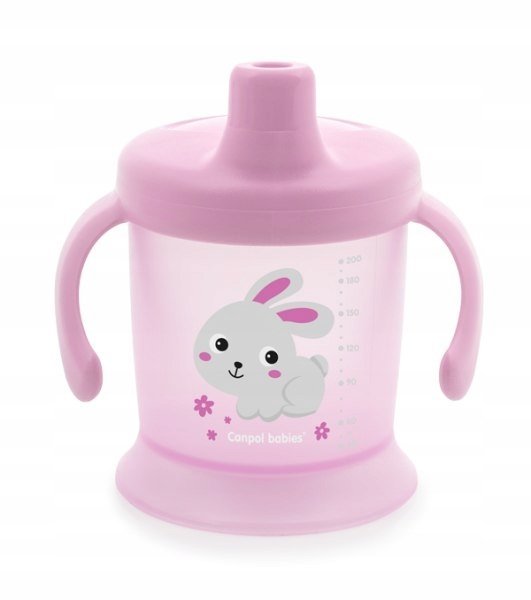 Canpol 31/300 Kubek Niekapek 200Ml Bunny & Company Różowy