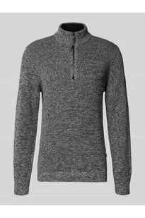 Bluza o kroju slim fit z kołnierzem i zamkiem błyskawicznym model Mouline - camel active - Bluzy męskie - miniaturka - grafika 1